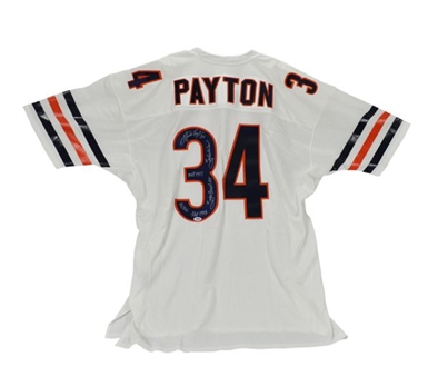Walter Payton Signed and Heavily Inscribed Mitchell & Ness Jersey 